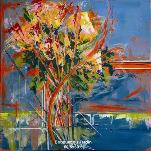 Bouquet du Jardin 60.5x60.5cm $700  Professionally Framed